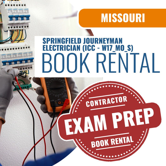 Missouri Springfield Journeyman Electrician (ICC - W17_MO_S) - Books & Courses Rental Package