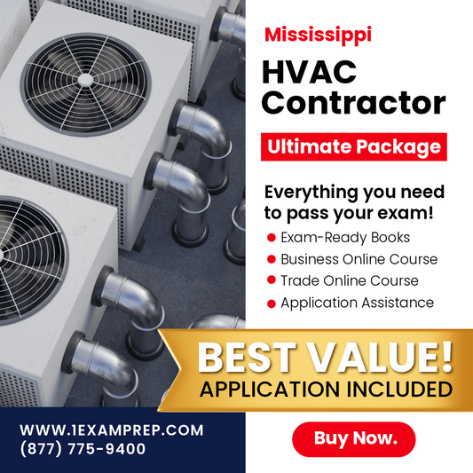 Mississippi HVAC Contractor Ultimate Exam Prep Rental Package