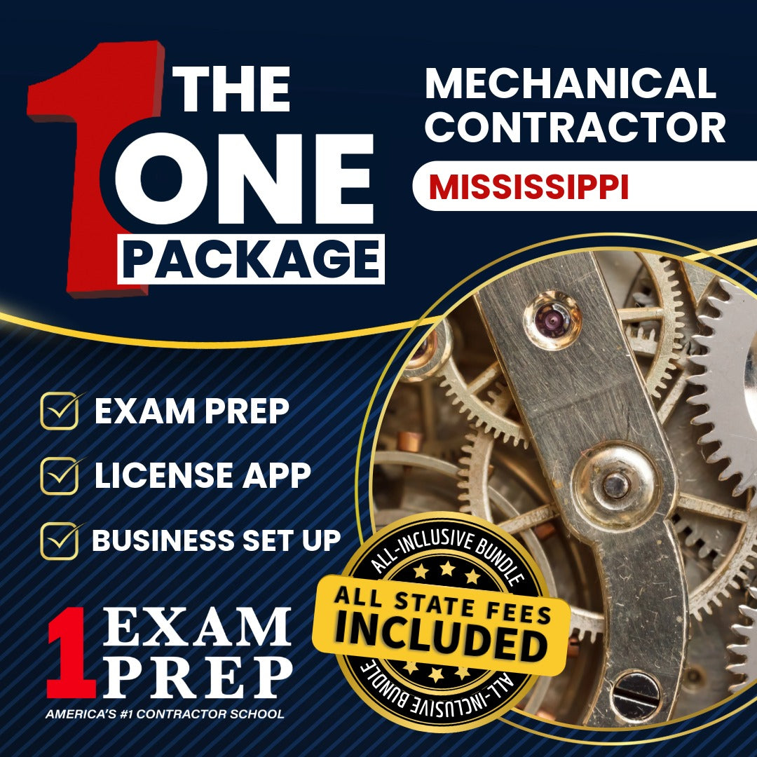 The 1 Package: All-Inclusive Mississippi Mechanical Contractor Contractor Exam, Licensing & Business Setup Solution