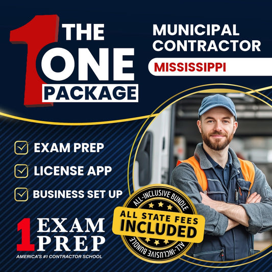 The 1 Package: All-Inclusive Mississippi Municipal Contractor Contractor Exam, Licensing & Business Setup Solution