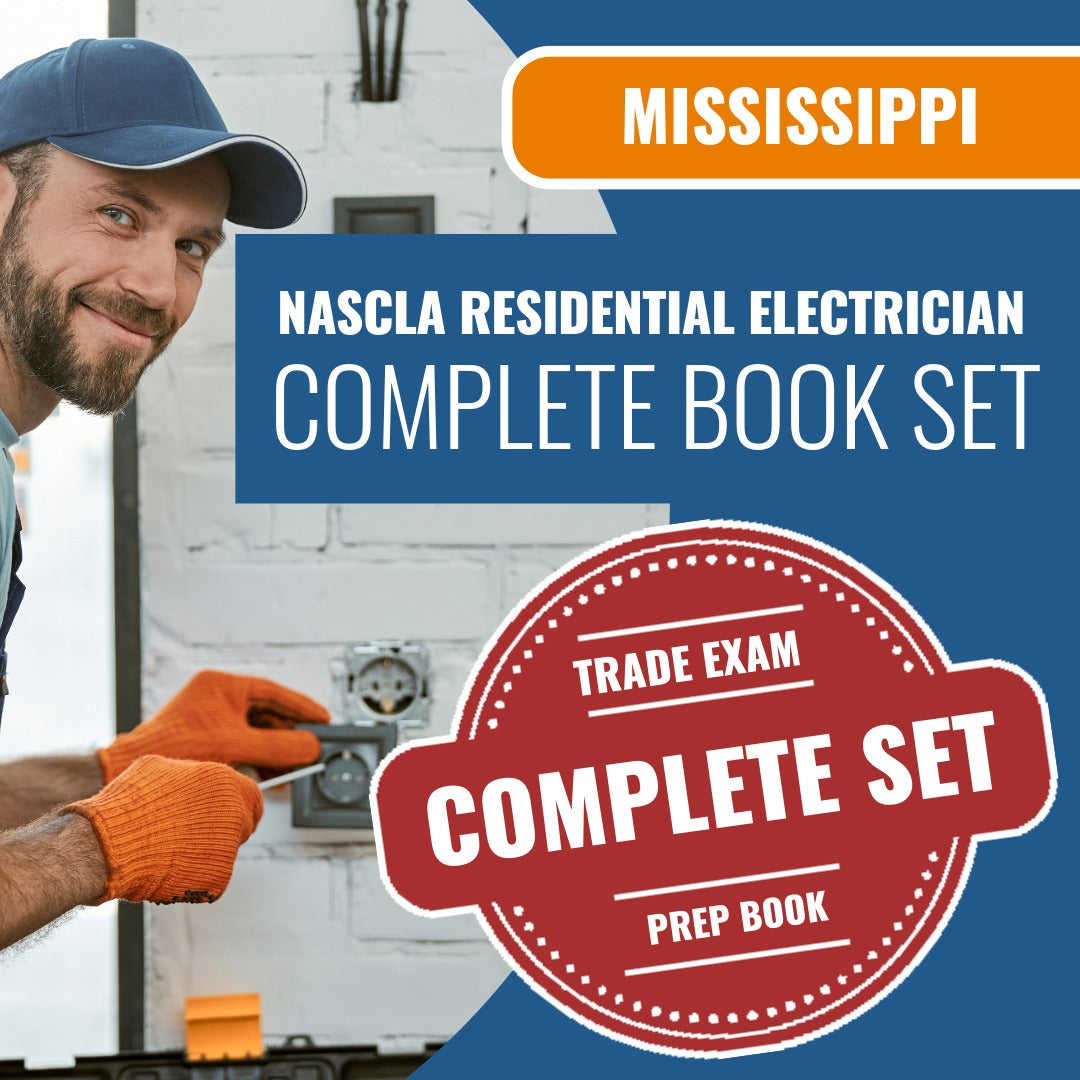 Mississippi NASCLA Residential Electrician Exam Book Package