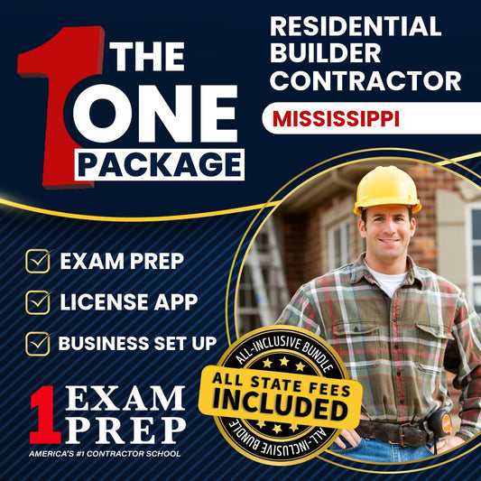 The 1 Package: All-Inclusive Mississippi Residential Builder Contractor Exam, Licensing & Business Setup Solution