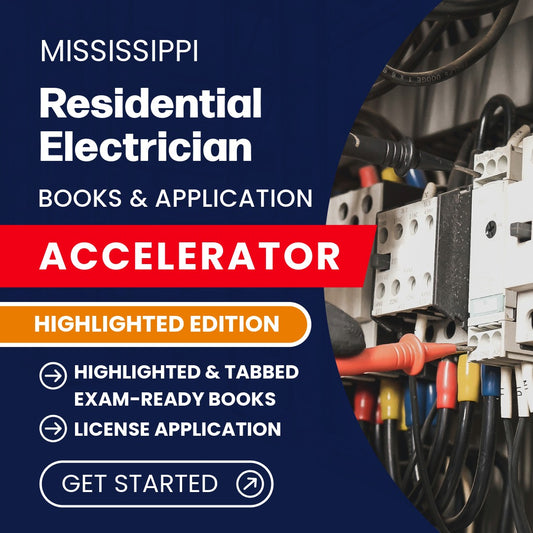 Mississippi Residential Electrician Contractor Exam Complete Books & Application Accelerator – Highlighted Edition