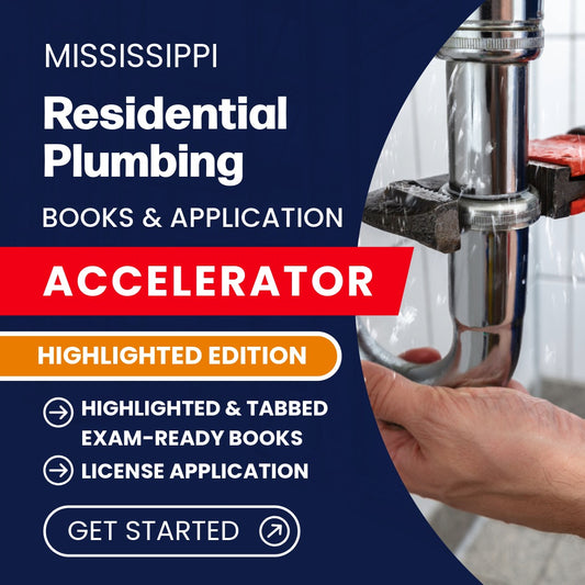 Mississippi Residential Plumbing Contractor Exam Complete Books & Application Accelerator – Highlighted Edition