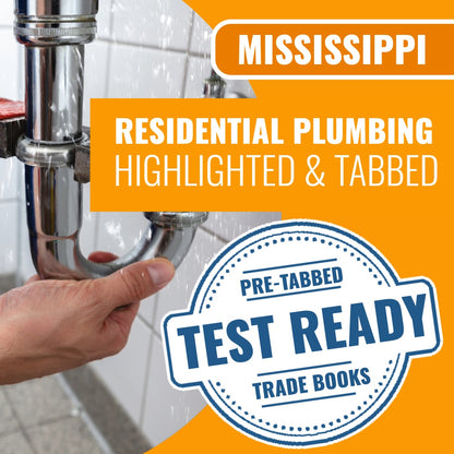 Mississippi Residential Plumbing Contractor Exam Complete Highlighted & Tabbed Book Package