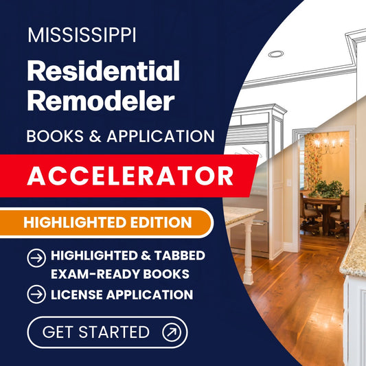 Mississippi Residential Remodeler Contractor Exam Complete Books & Application Accelerator – Highlighted Edition