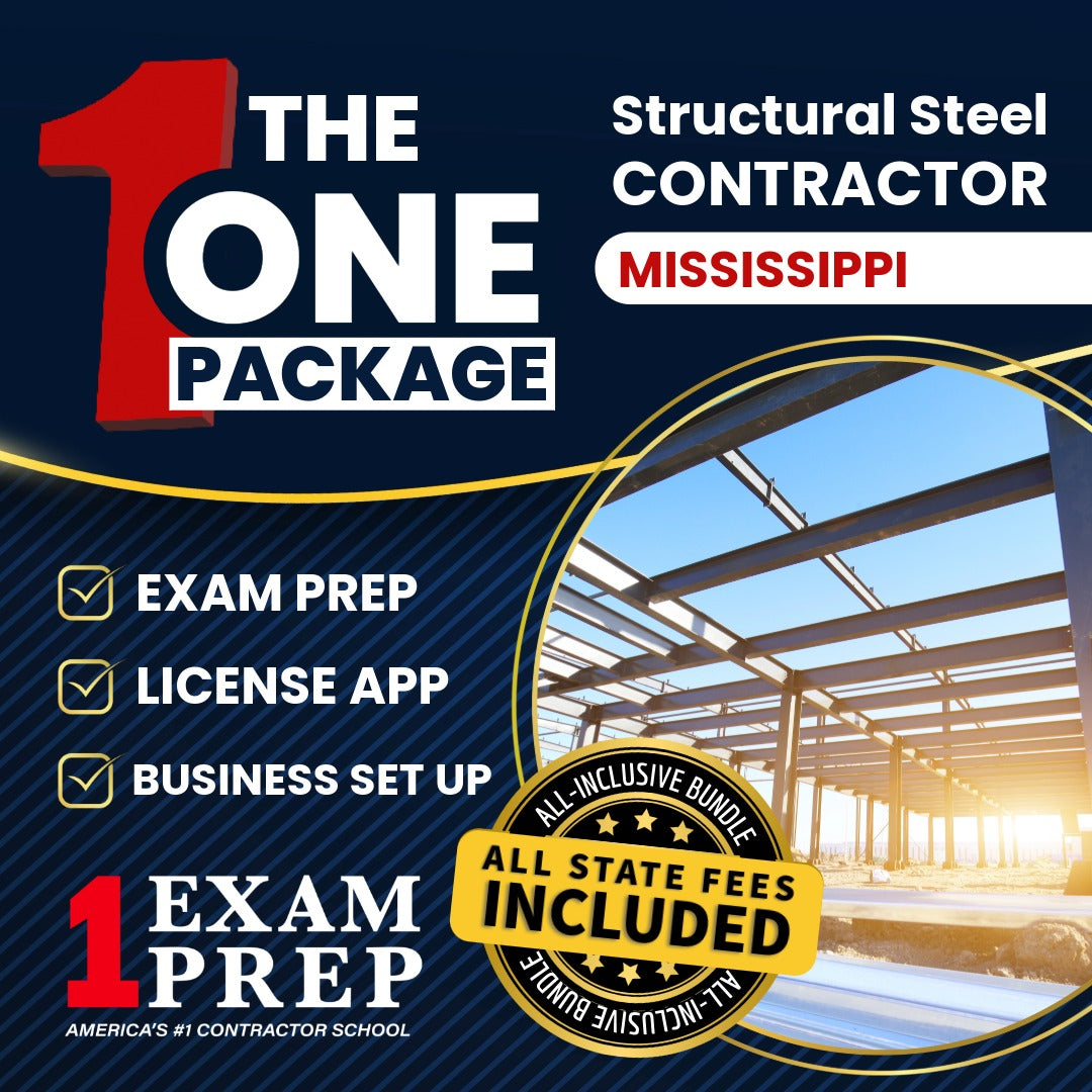 The 1 Package: All-Inclusive Mississippi Structural Steel Contractor Contractor Exam, Licensing & Business Setup Solution