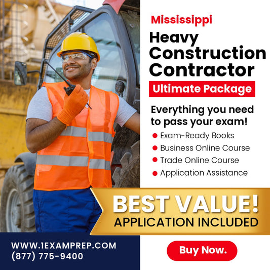 Mississippi Heavy Construction Contractor Ultimate Exam Prep Rental Package
