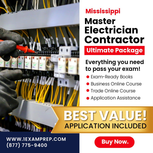 Mississippi Master Electrician Contractor Ultimate Exam Prep Rental Package