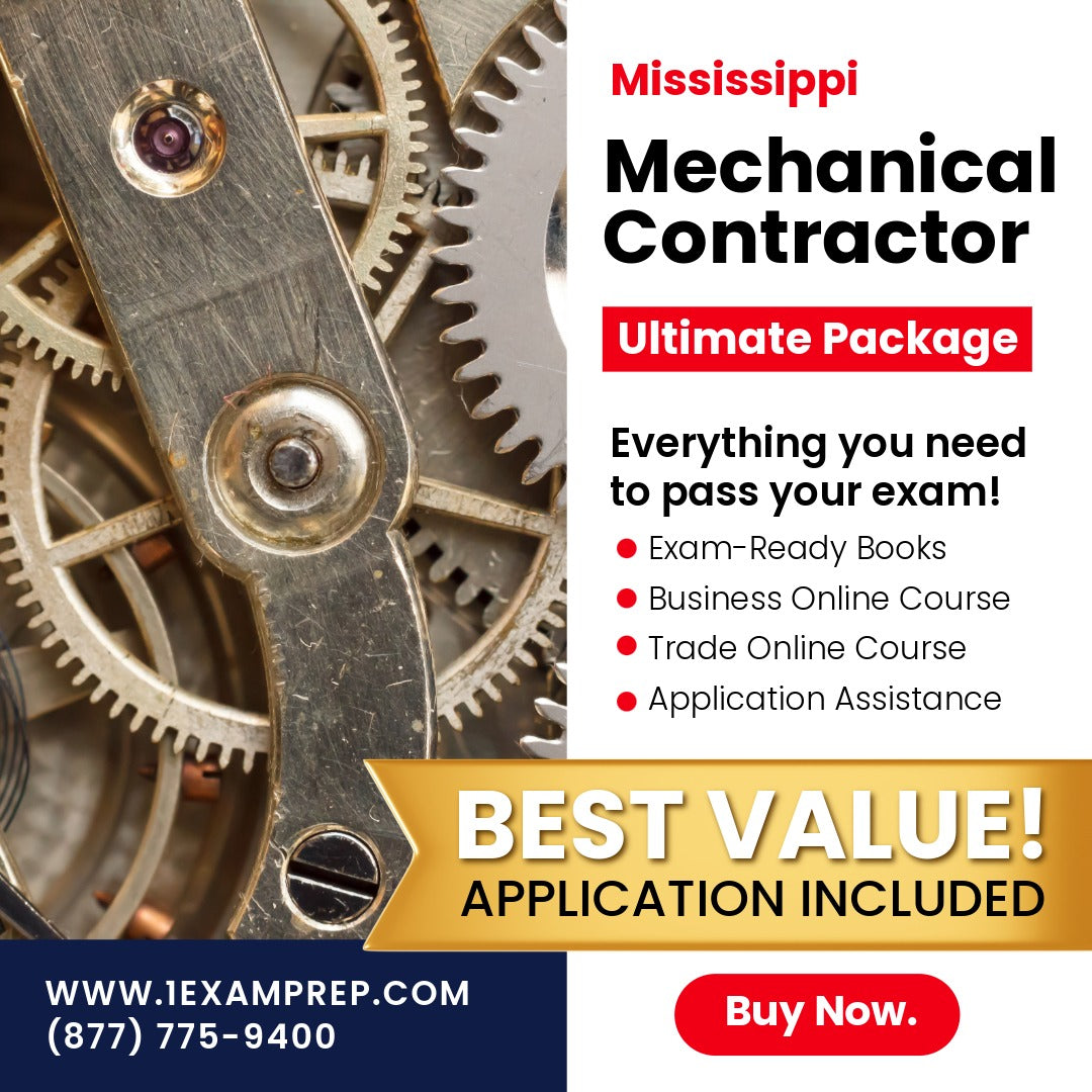 Mississippi Mechanical Contractor Ultimate Exam Prep Rental Package