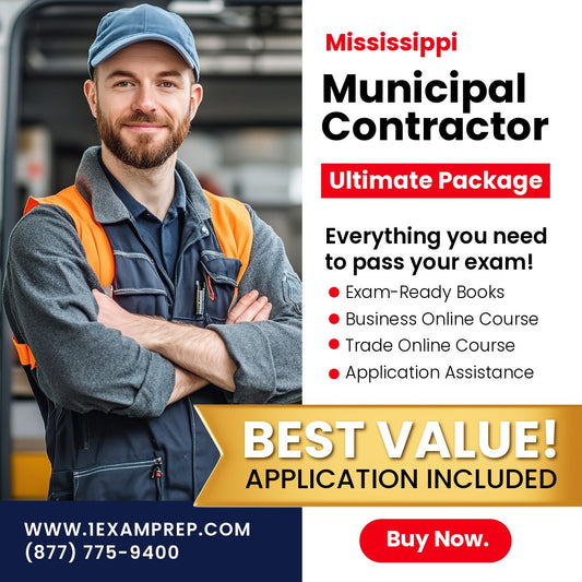 Mississippi Municipal Contractor Ultimate Exam Prep Rental Package