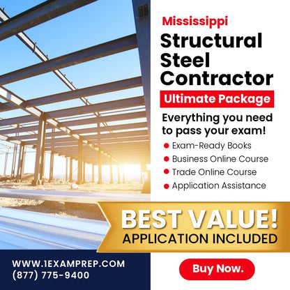 Mississippi Structural Steel Contractor Ultimate Exam Prep Rental Package