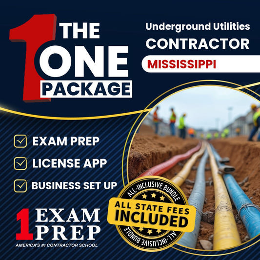 The 1 Package: All-Inclusive Mississippi Underground Utilities Contractor Exam, Licensing & Business Setup Solution