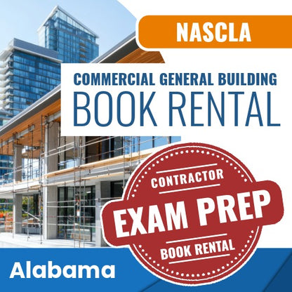 Alabama NASCLA Commercial General Building Contractor Exam Book Rental