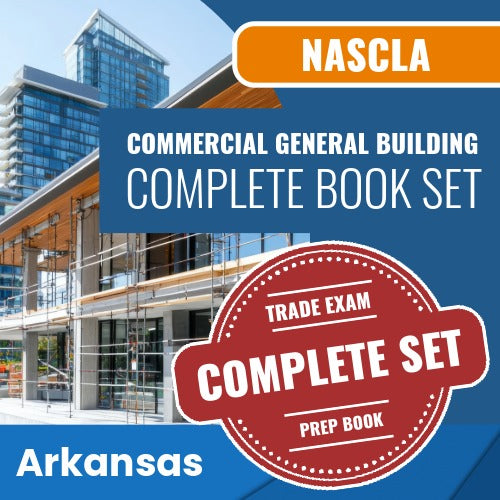 Arkansas NASCLA Examination for Commercial General Building Contractors Complete Book Set