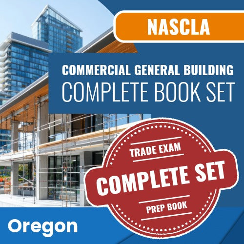 Oregon NASCLA Commercial General Building Contractor Exam Prep Complete Book Set