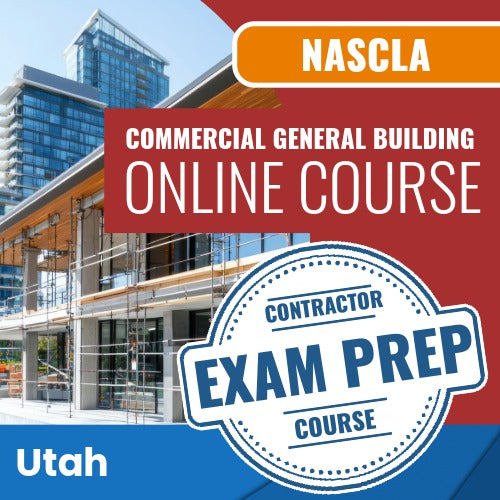 Utah NASCLA Commercial General Building Contractor Online Exam Prep Course by 1 Exam Prep