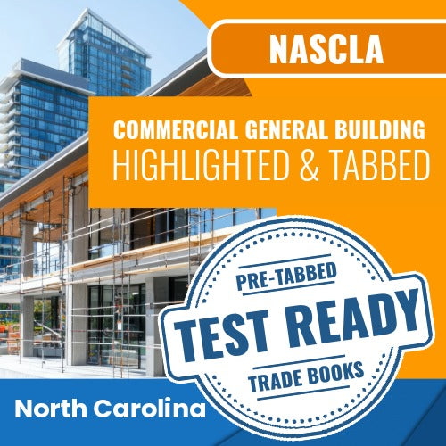 Juego completo de libros para el examen de contratista de construcción general comercial de NASCLA, resaltado y con pestañas