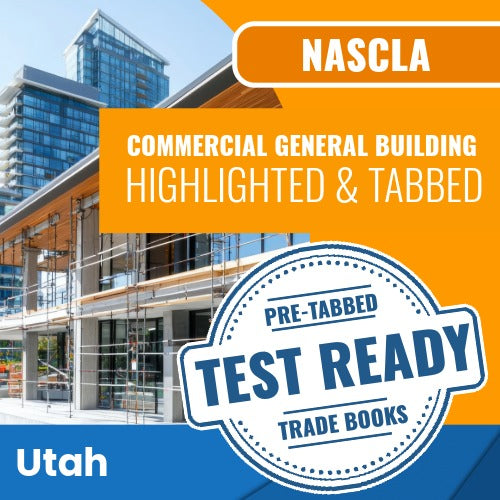 Utah NASCLA Commercial General Building Contractor Exam Complete Book Set - Highlighted & Tabbed