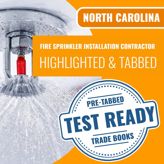 North Carolina Fire Sprinkler Installation Contractor Highlighted & Tabbed Book Package