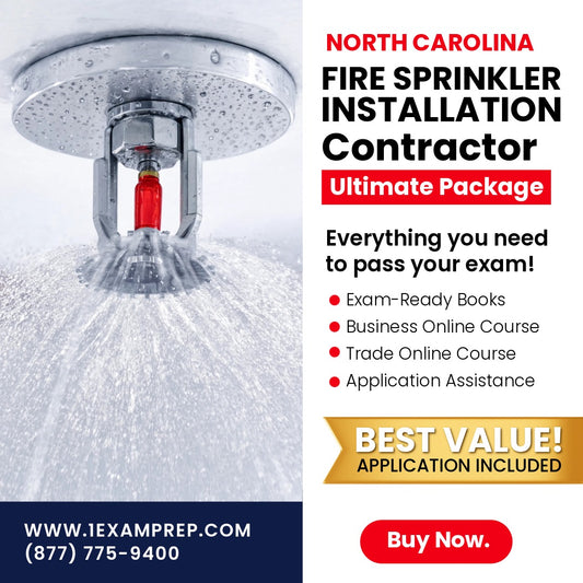 North Carolina Fire Sprinkler Installation Contractor Ultimate Exam Prep Rental Package