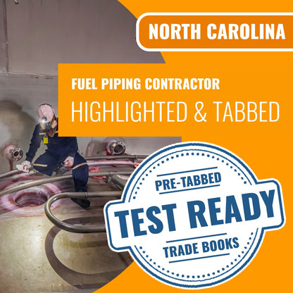 North Carolina Fuel Piping Contractor Highlighted & Tabbed Book Package
