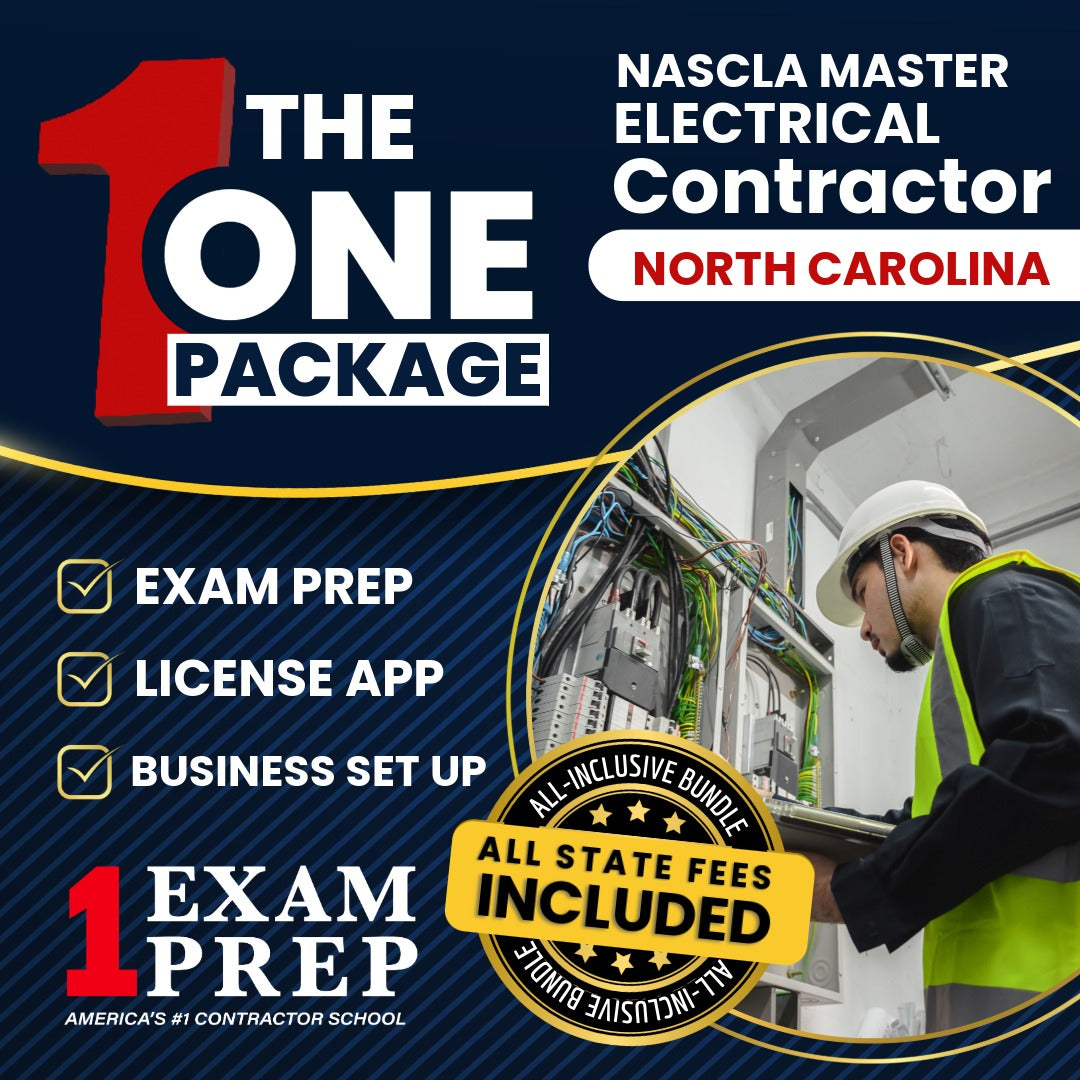 The 1 Package: All-Inclusive North Carolina NASCLA Master Electrical Contractor Licensing & Business Setup