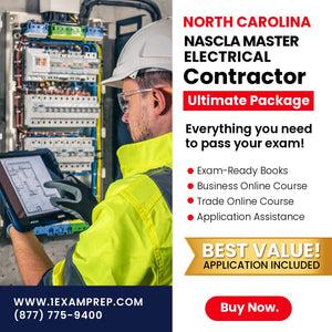 North Carolina NASCLA Master Electrical Contractor Ultimate Exam Prep Rental Package