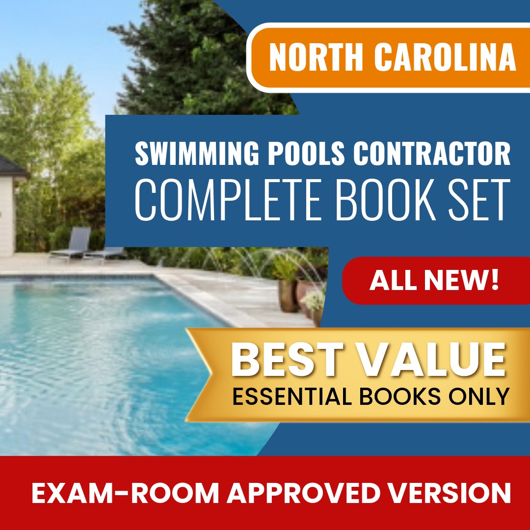 North Carolina Swimming Pools Contractor Books Allowed into Exam Package