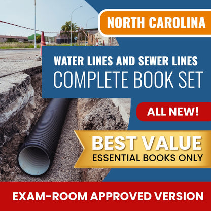 North Carolina Water Lines and Sewer Lines Contractor Books Allowed into Exam Package