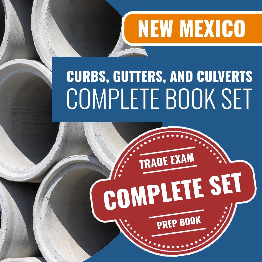 New Mexico Curbs, Gutters, and Culverts Contractor GA-3 Exam Book Pack ...
