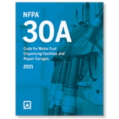 NFPA 30A: Código para instalaciones de despacho de combustible para motores y talleres de reparación; Edición 2018