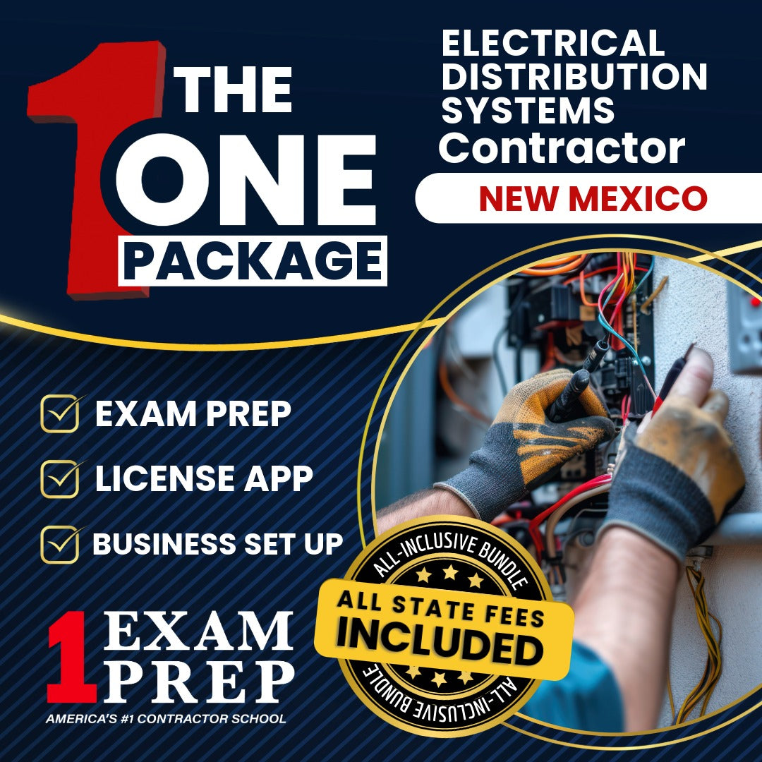 The 1 Package: All-Inclusive New Mexico EL-1 Electrical Distribution Systems, including Transmission Lines Contractor Exam, Licensing & Business Setup Solution