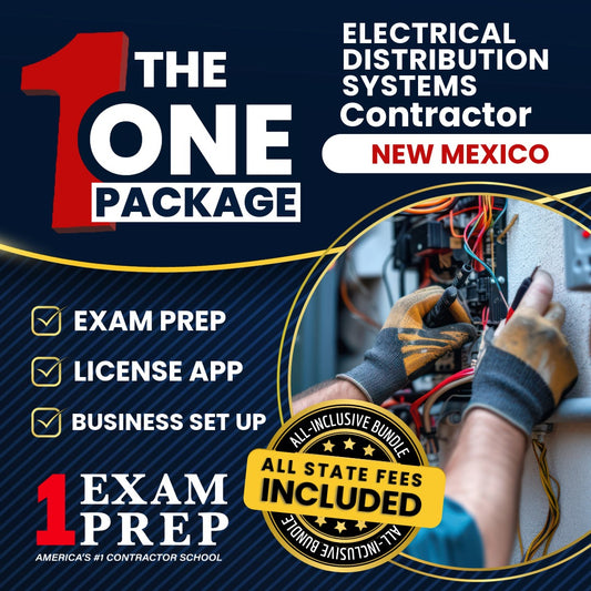 The 1 Package: All-Inclusive New Mexico EL-1 Electrical Distribution Systems, including Transmission Lines Contractor Exam, Licensing & Business Setup Solution