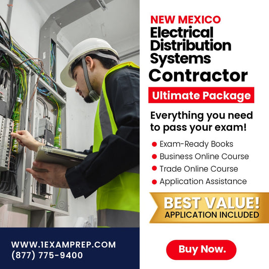 New Mexico EL-1 Electrical Distribution Systems, including Transmission Lines Contractor Ultimate Exam Prep Rental Package
