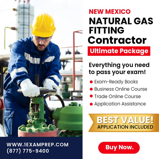 New Mexico Natural Gas Fitting Contractor MM-2 Ultimate Exam Prep Rental Package