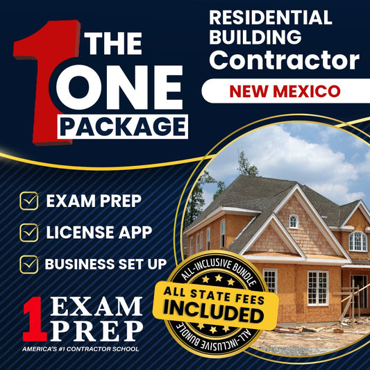 The 1 Package: All-Inclusive New Mexico Residential Building Contractor Part 1 (GB-2) Exam, Licensing & Business Setup Solution