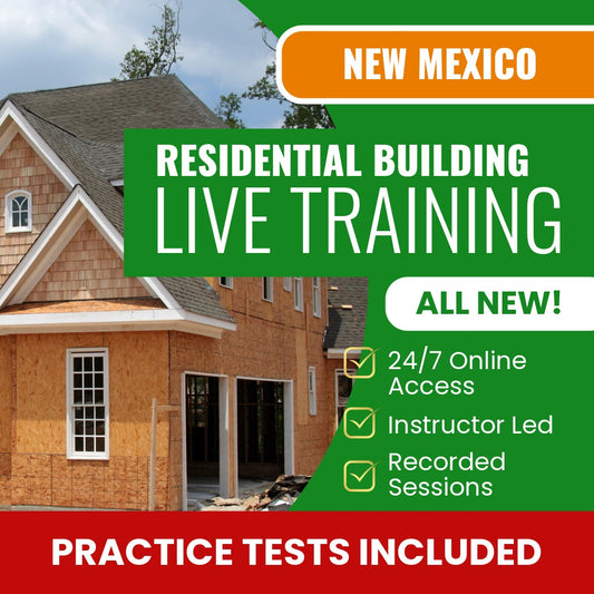 New Mexico Residential Building Contractor Part 1 Examination (GB-2) Exam Prep - Live Virtual + Self Study Training