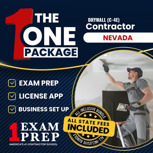 The 1 Package: All-Inclusive Nevada Drywall Contractor (C-4E) Exam, Licensing & Business Setup Solution