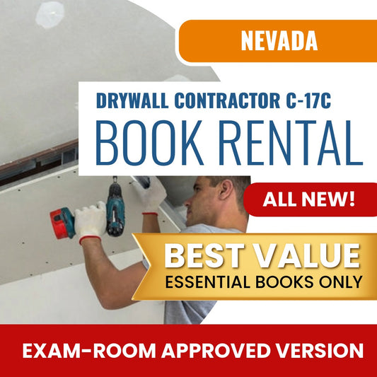 Nevada Drywall Contractor (C-17C) Books & Course Rental - Exam Room Approved