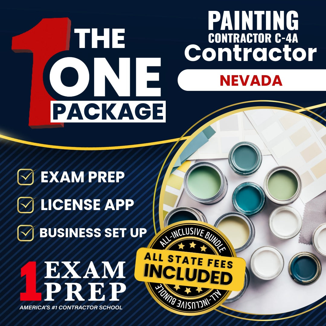 The 1 Package: All-Inclusive Nevada Painting Contractor (C-4A) Exam, Licensing & Business Setup Solution