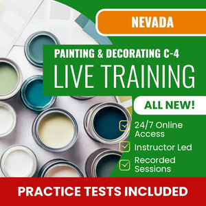 Nevada Painting and Decorating Contractor (C-4) Exam Prep - Live Virtual + Self Study Training