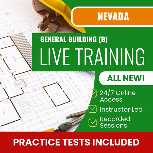 Nevada General Building Contractor (B) Exam Prep - Live Virtual + Self Study Training