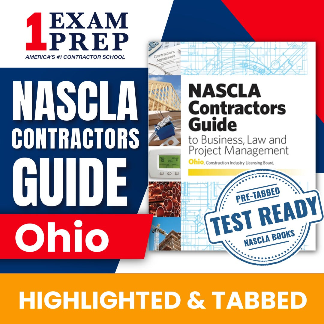 Ohio NASCLA Highlighted & Tabbed Contractor's Guide to Business, Law and Project Management, Construction Industry Licensing Board, 4th Edition