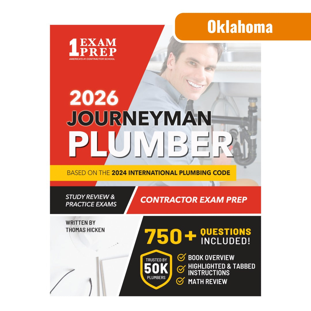 2026 Oklahoma Journeyman Plumber Exam Prep Study Guide (Based on 2024 IPC)