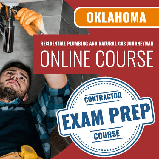 Oklahoma Residential Journeyman Plumbing and Natural Gas- Online Exam Prep Course