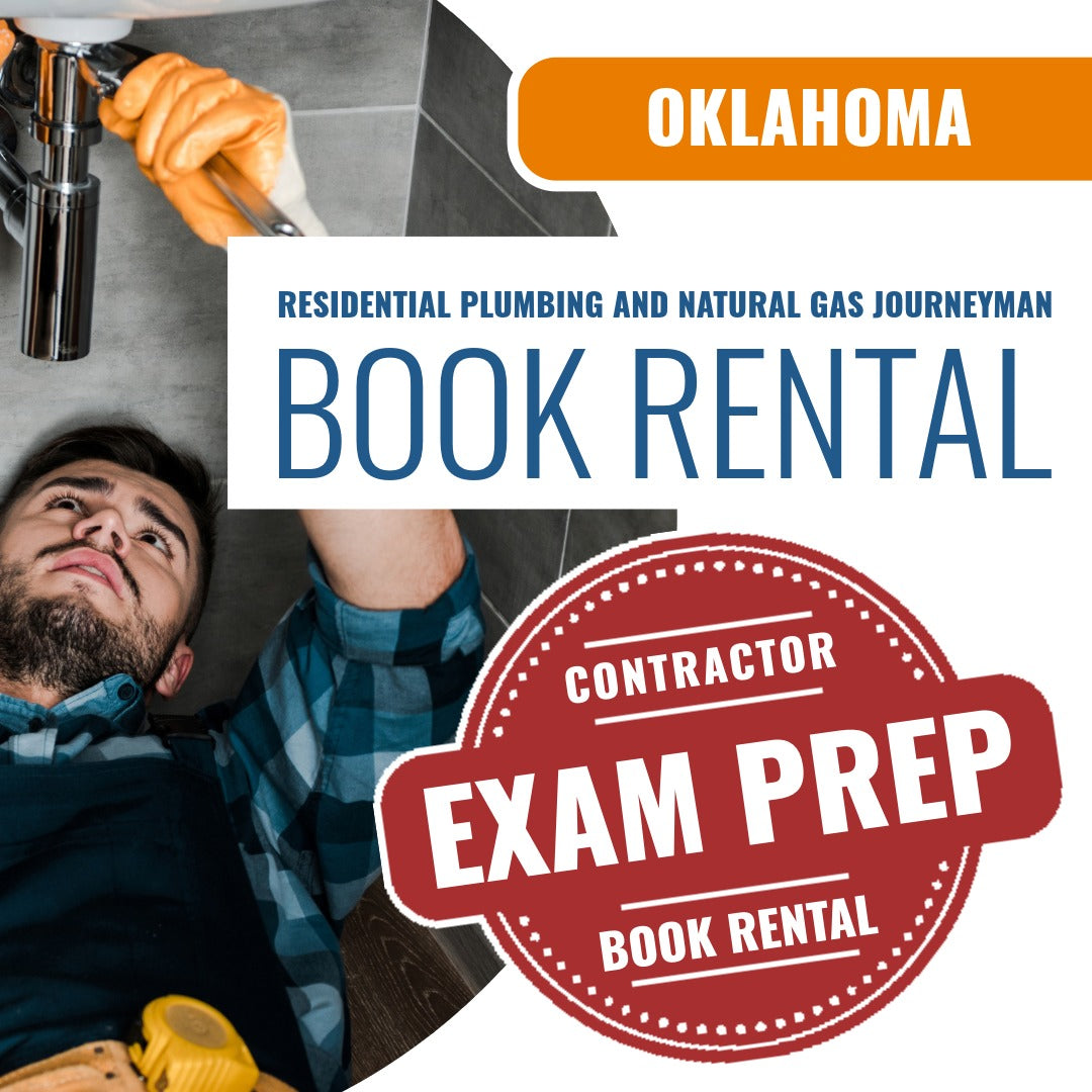 Oklahoma Residential Journeyman Plumbing and Natural Gas - Book Rental Package