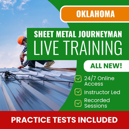 Oklahoma Sheet Metal Journeyman Exam Prep - Live Virtual + Self Study Training