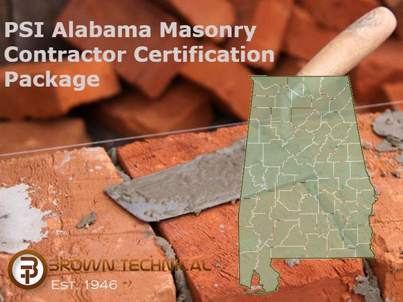 Alabama Masonry Contractor Book Package - Highlighted and Tabbed