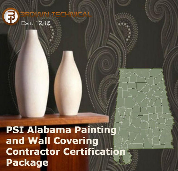 Alabama Painting and Wall Covering Contractor Book Package - Highlighted and Tabbed